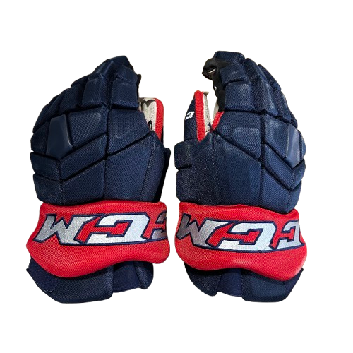 CCM HGTK - Gants Pro Stock d'occasion (bleu marine/rouge) n° 2